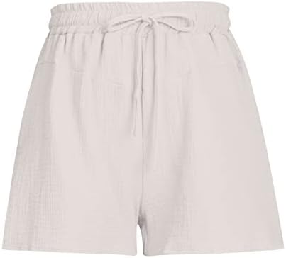 מכנסי קיץ LMSXCT לנשים מכנסיים קצרים קלים משקל קלים משקל קזים משולבים מלחמה אלסטית חוף מכנסי כושר אימון כושר מכנסיים