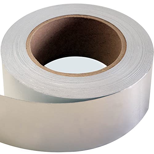 230 רגל x 2 אינץ 'קלטת נייר אלומיניום מקצועי ללא שחרור נייר 3.6 מיל, קלטת צינור כבד בטמפרטורה גבוהה, קלטת HVAC, קלטת