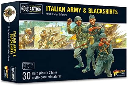 מצביא בורג פעולה איטלקי צבא & שחור חולצות 1:56 מלחמת העולם השנייה צבאי שולחן למעלה משחקי מלחמה פלסטיק דגם ערכת דמויות 402015801