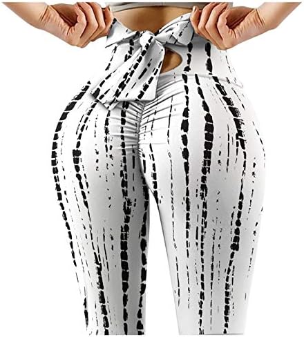 יוגה מכנסיים לנשים ירכיים גבוהה מותן בטן בקרת אימון סקסי פרפר הדפסת ריצה כושר ירך מעלית ספורט חותלות