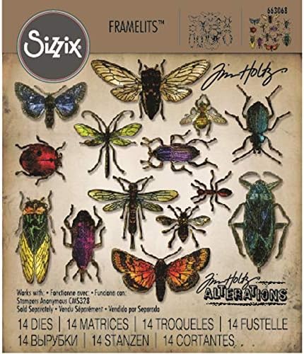 Framelits Sizzix Die Set Entomology מאת Tim Holtz, Multicice