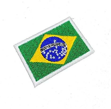 BP0403T16 דגל ברזיל טלאי רקום לאדים, קימונו, אופני אפוד, ברזל או תפור