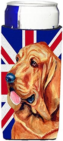 אוצרות קרוליין LH9483MUK כלב דם עם איחוד אנגלי ג'ק ג'ק דגל בריטי דגל אולטרה חיבוק לפחיות דקות, יכול שרוול קריר