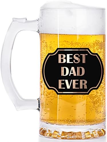 האבא הכי טוב אי פעם. ספל יום האב. מתנה אישית לאבא. ספל בירה זכוכית. טנקארד בירה. מתנה לאבא. בירה סטינס 178/ 0.5L/ 17