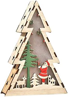 עץ חג המולד עץ אור חג מן השולחן קישוט לחג המולד קישוטי חג המולד צורת עץ חג המולד אורות לילה מעץ זוהר עץ חג המולד קישוט