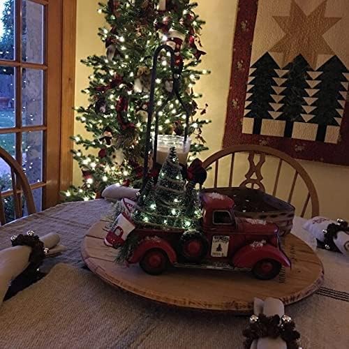 משאית לחג המולד של MJKSSH דגם משאית יצירתי בעבודת יד עם עצי חג מולד לשולחן מטבח בית קישוטי קישודים לחג המולד