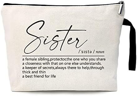 הגדרת אחות ציטוט תיק קוסמטי ， מתנה לאחות ， מתנה ייחודית לאחות ， מתנה לחברים הכי טובים Bestie ， אחות נשמה מאחות ， מתנה לחברה