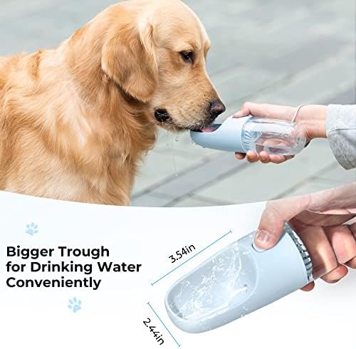 בקבוק מים לכלבים עם פילטר, בקבוק מים לכלבים נייד, מתקן בקבוקי מים לכלבים 10 או 14 עוז מתקן בקבוקי מים לכלבים הליכה שתייה