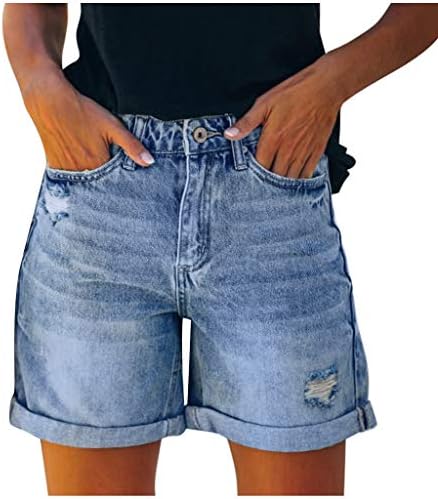 ג'ינס לרגליים קצרות ירכיים גדולות אופנה מזדמנת אופנה סקסית לנשים כיס ג'ינס חור ג'ינס נשי מכנסיים תחתונים מכנסיים מכנסיים ג'ין