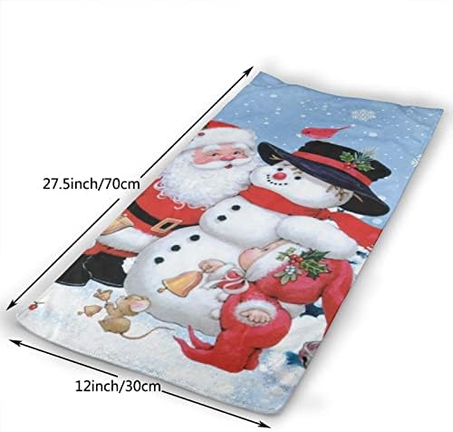 סנטה קלאוס ומגבת שלג מגבת מיקרופייבר מגבת אורחת קישוטי אמבטיה ביתיים מגבת אצבעות אצבעות עם ספיגה גבוהה