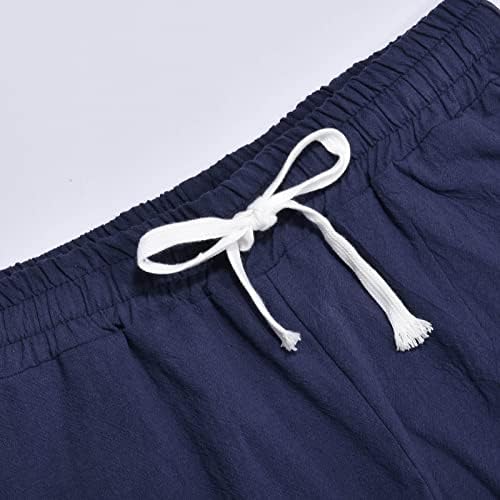 מכנסיים קצרים ברמודה לנשים באורך הברך קיץ מכנסי ג'רזי בצבע אחיד מזדמן עם כיסים מכנסיים קצרים של חוף טרקלין נוח