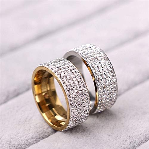 קולסו 8 ממ טבעת לנשים וגברים מלא פייב קריסטל אישית טבעת אישית טבעת חקוק טבעת-89388