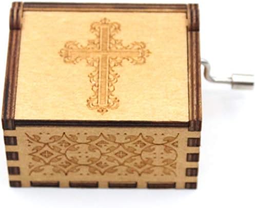 קופסת מוזיקת ​​עץ Ukebobo - קופסת מוזיקה נוצרית, 2 קורינתיים 12: 9, מתנות אמונה לחברים, נשים, ילדים, משפחות - סט 1
