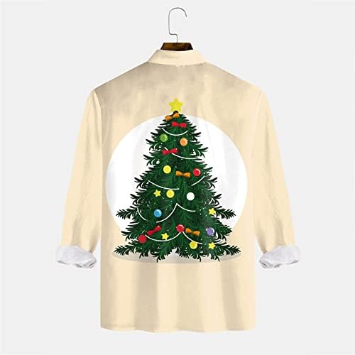 Wybaxz 2022 גברים לחג המולד שרוול ארוך מזדמן סתיו חורף חג המולד 3D חולצות מודפסות חולצות חולצות עליונות חולצות N Plus