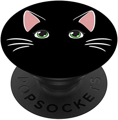 פופ פנים חמודות שחורות לחתול - Neko אנימה חתול קיטי פופריפ פופגריפ: אחיזה הניתנת להחלפה לטלפונים וטבליות
