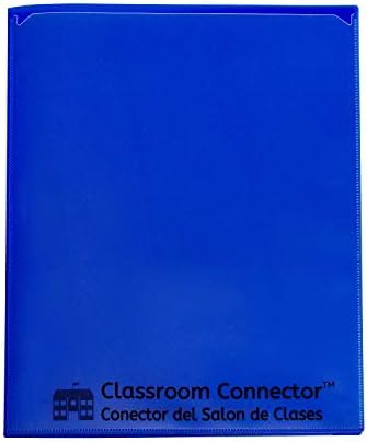 C-Line Classroom Connector ™ רב-כיס בית ספר לכיס לבית, כחול, 15/bx, 9.5 x 11.75 x 0.25
