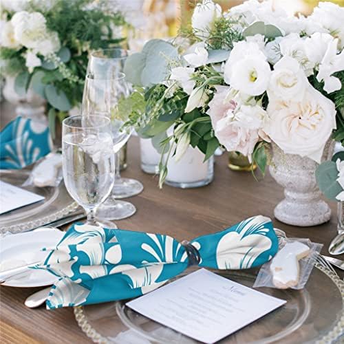 יהא בציר דמשק דפוס שמיים כחול בד מפיות יום הולדת משתה חתונת דקור מפיות אספקת מסעדה שולחן מפיות