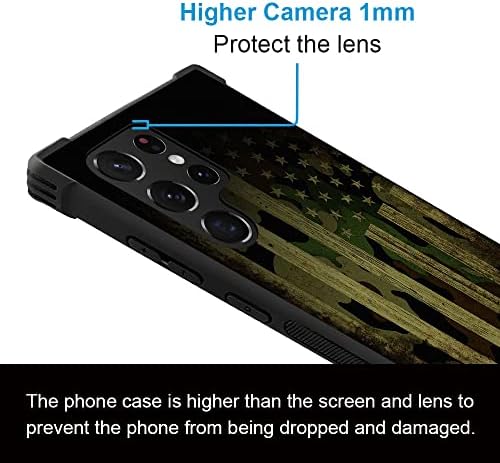 Samsung Galaxy S23 Ultra Case, Art American Flag Design Samsung Galaxy S23 אולטרה מקרה לנשים בנות, מקרה