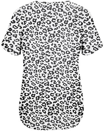 נשים קיץ טוניקת חולצות פסים הדפסת צוות צוואר חולצות טי למעלה זורם קצר שרוול מזדמן חולצות חולצות לנשים