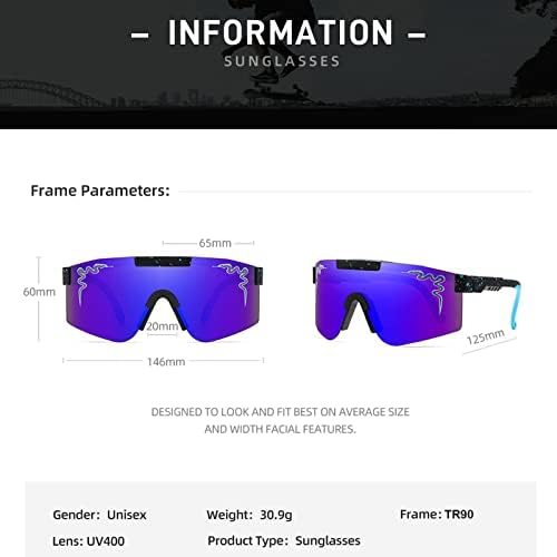 Ycdaqcw Tr90 מסגרת UV400 משקפי שמש מגניבים לגברים ונשים גווני חוץ משקפי שמש לספורט לרכיבה על אופניים בייסבול