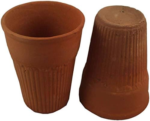 Odishabazaar Terracotta אפוי קולד - סט של 20 שימוש לתה וקפה 200 מל