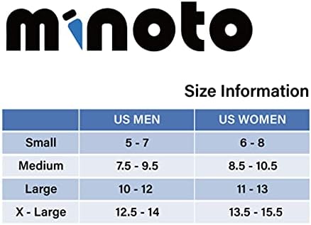 Minoto Coolmax No-Show גרבי אצבעות אצבעות בינונית לריצה וטיולים עם כרית ורשת לגברים ונשים
