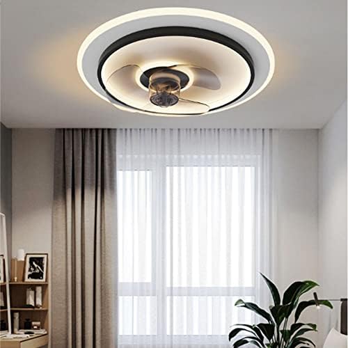 אור תקרה של Wylolik LED עם מאוורר אורות מאוורר חדר שינה מודרניים אורות רוח מתכווננים מהירות רוח עם שלט רחוק