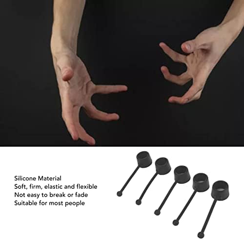 תרגיל אצבעות אצבעות, פס התנגדות למתאמן של 5 יח ', מחזק אחיזת יד סיליקון של 60 קילוגרמים לתרגיל כושר