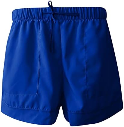 מכנסי קיץ קצרים לנשים טרקלין נוח מזדמן בצבע טהור מכנסיים קצרים