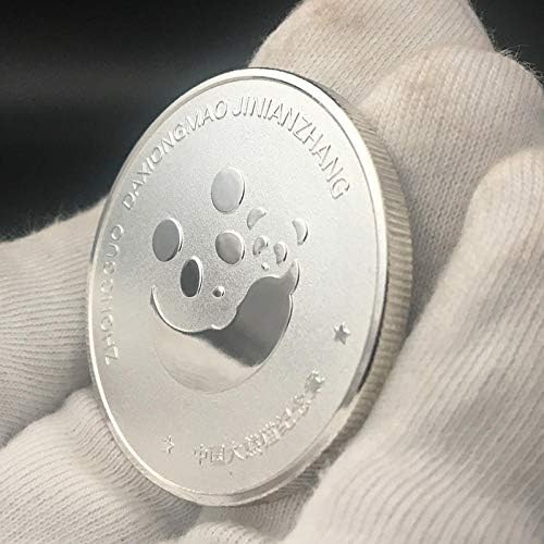 מטבע מבוזר סיני פנדה כסף מצופה הנצחה מטבע בעלי החיים בולט פיית שיניים עם מגן מקרה עותק מטבע אישי אסיפה מטבע