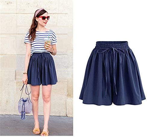 מכנסיים קצרים של נשים לנשים לקיץ, נשים משיכה מזדמנת מותניים אלסטיות קיץ נוחות מכנסיים קצרים מתאימים
