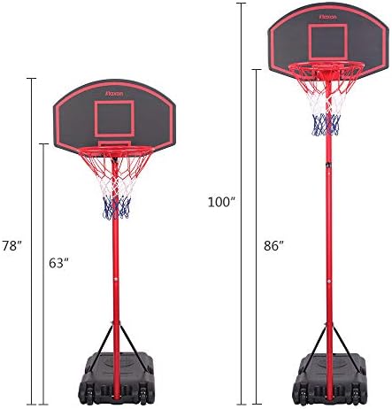 נייד כדורסל חישוק גובה מתכוונן כדורסל סטנד קרש גב מערכת לילדים בני נוער נוער עם גלגלים מקורה & אאוטדו