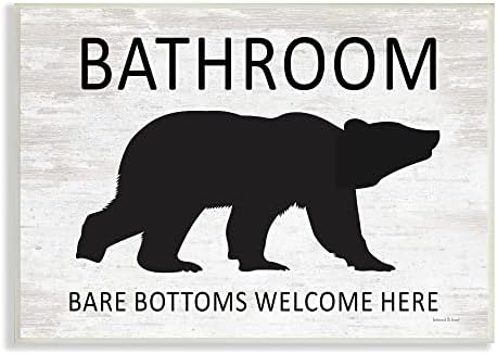 תחתונים חשופים לשירותים של תעשיות סטופל מוזמנים לכאן דוב כפרי מצחיק, שתוכנן על ידי לוח קיר אותיות ומרופד, 19