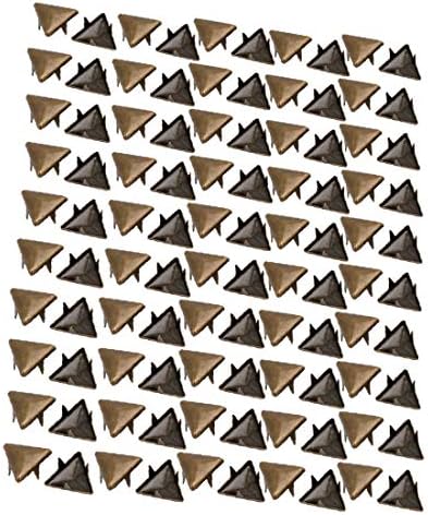 X-DREE 100 PCS 12 ממ משולש בנייר בצורת משולש ברד טון ברונזה למלאכת DIY (100 UNIDS 12 ממ Triángulo en forma de papel bronce