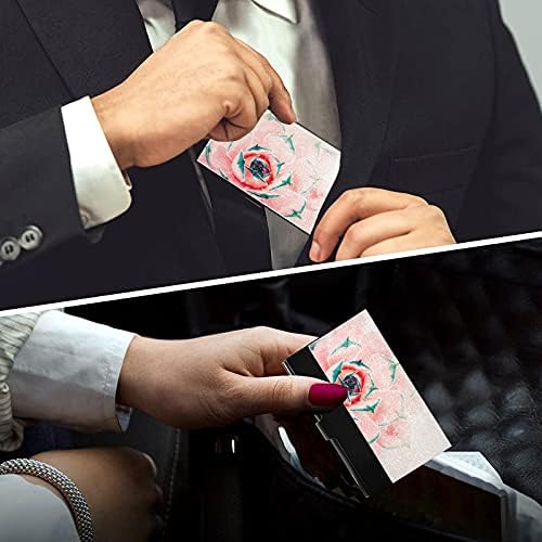 אדום ורוד עסיסי עסקים כרטיס מחזיק עבור נשים גברים עסקים כרטיס בעל מקרה עם עור שם אשראי כרטיס מזהה כרטיס מתנת כרטיס