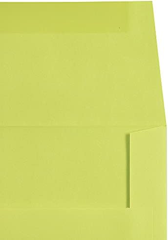 נייר ריבה A7 מעטפות הזמנה צבעוניות - 5 1/4 x 7 1/4 - אולטרה סיד ירוק - 100/חבילה
