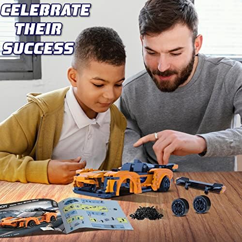 צעצועי גזע חכמים לבנים ובנות בני 7-ערכת בניית מכוניות בשלט רחוק-פרויקטי גזע לילדים בגילאי 6-8-תואמים ללגו לבנים ובנות 7-9 שנים