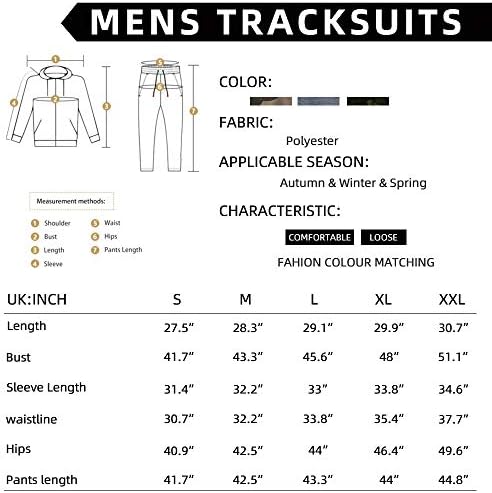 חליפות טרנינג לגברים של אוטור 2 חלקים אימוניות מזדמנים קפוצ ' ון הסוואה חליפת מכנסי טרנינג ריצה