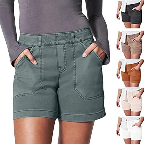 מכנסיים קצרים של נתיב לנשים מכנסי טיול רגליים בכושר רגיל עם כיסים מכנסיים קצרים אתלטים של קיץ