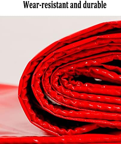 TARP של XJRS מכסה ברזנט PVC אדום כבד עבור אבק חיצוני אבק חיצוני והגנה על שמש)