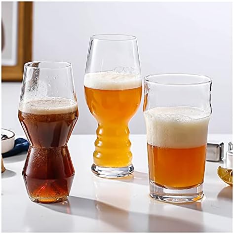 כוס בירה כוסות ספל בירה כוסות בירה סט כלי שתייה של 2-כלי זכוכית גבוהים לשייקים של פירות יין בירה קפה קר-17 עוז