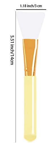 חתיכת 1 של מברשת מברשת מסכת פנים סיליקון איכותית של סיליקון מברשת מברשת יופי צהוב כלי סיליקון רך מברשת, חתיכת