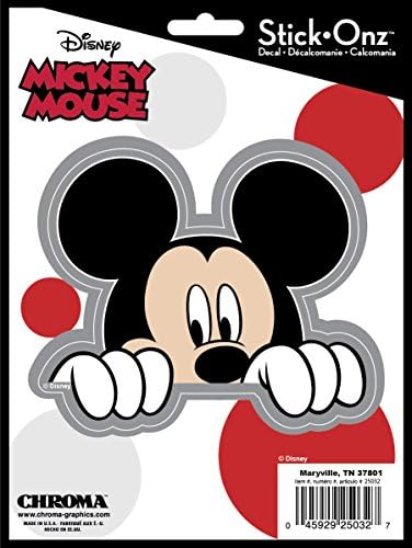 Chroma Graphics 25032 Mickey Mouse Peaking Stick-onz מדבקות