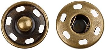 קוטובין Sew-On Snaps, Bronze לחץ על כפתורים, חבילה של 10,15 ממ