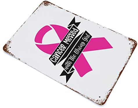 סרטן השד של וודבורס סרטן שד התעסק עם נערת מתכת פח מתכת שלט פח מודעות לסרטן השד ניצול וינטג 'שלט מתכת שלטי אלומיניום