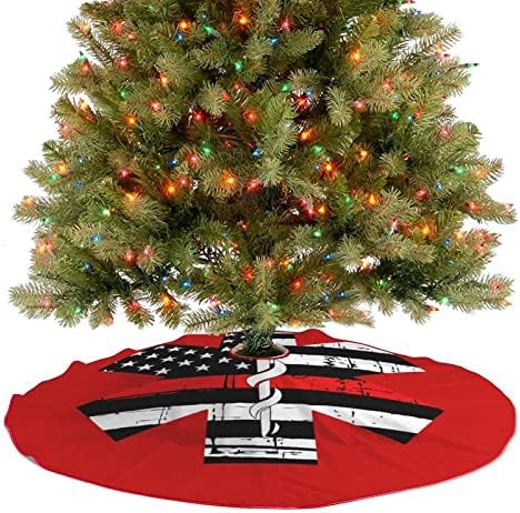 EMS Star of Life חצאית עץ חג המולד וינטג 'קישוטי חג המולד קישוטי חג המולד למסיבת השנה החדשה לחג