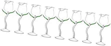 4 יחידות בית מחזיק קריסטל דקורטיבי שתיית עם חנוכת בית פרח עדין כוס ירוק עבור כוסות מיליליטר בצורת גביע חלילי