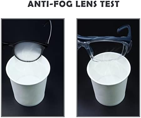 משקפי בטיחות uknow הגנה על עיניים, משקפי בטיחות נגד ערפל עם עדשות עוטפות ברורות, ANSI Z87.1 משקפי מגן