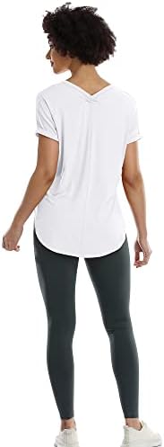 חולצות אימון ICYZONE לנשים-צמרות יוגה חולצות כושר פעילות חדר כושר ריצה כושר V-NECT חולצות טריקו