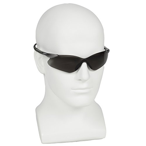 Kleenguard Nemesis vl משקפי שמש בטיחותיים, עיצוב ספורטיבי ללא מסגרת, הגנה על UV, עמידה בשריטות, עדשת עשן עם מקדשי אקדח,